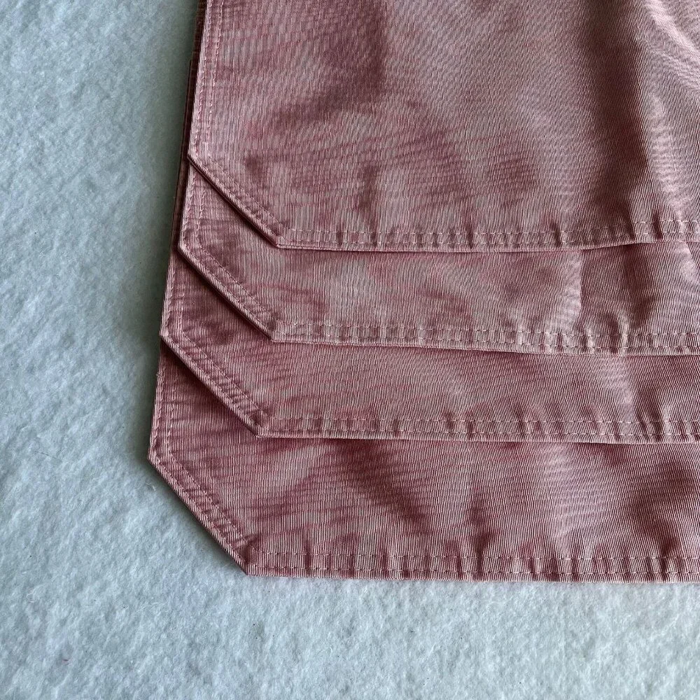 Vintage Placemats Reversible Octagonal Mauve Pink Textured Fabric Dining Kitchen